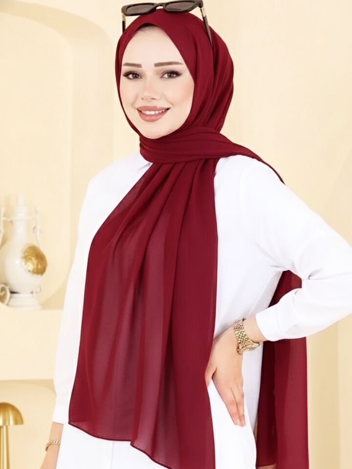 Şifon Şal-BORDO