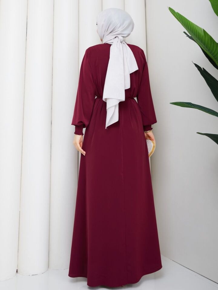 Günlük Elbise- BORDO