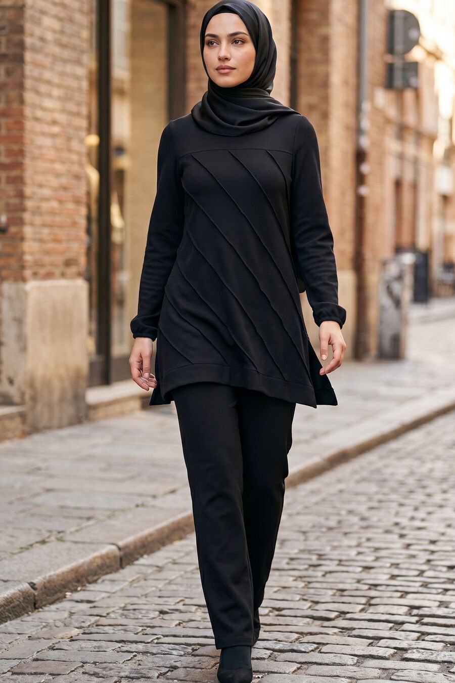 Tunik Pantolon İkili Takım-SİYAH