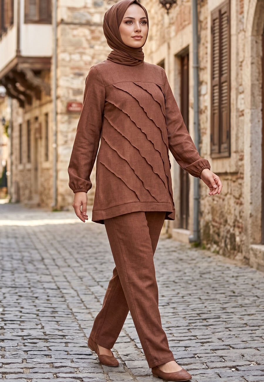 Tunik Pantolon İkili Takım-TABA