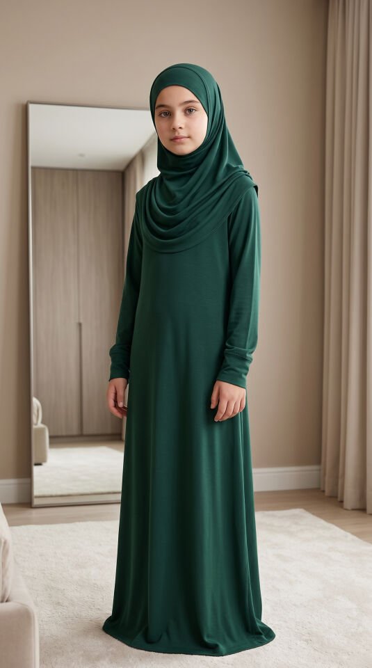 Çocuk Namaz Elbisesi-YEŞİL