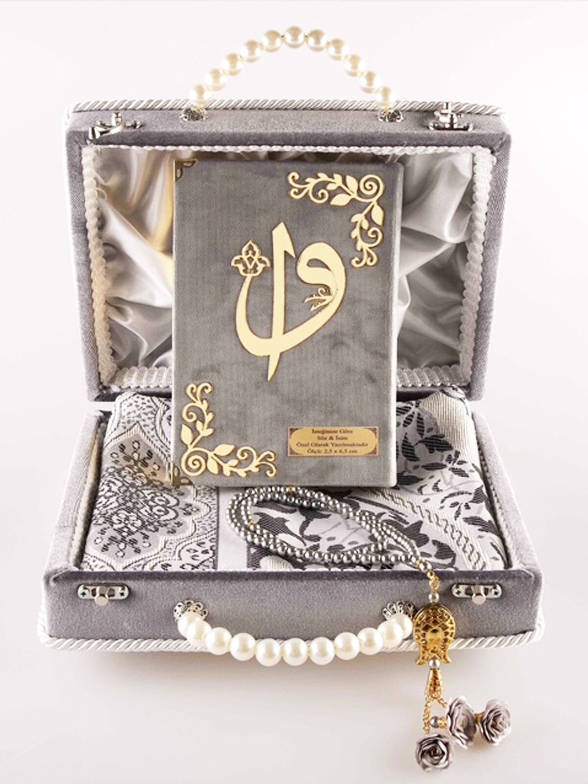Çeyizlik-Hediyelik Çantalı Set-GRİ