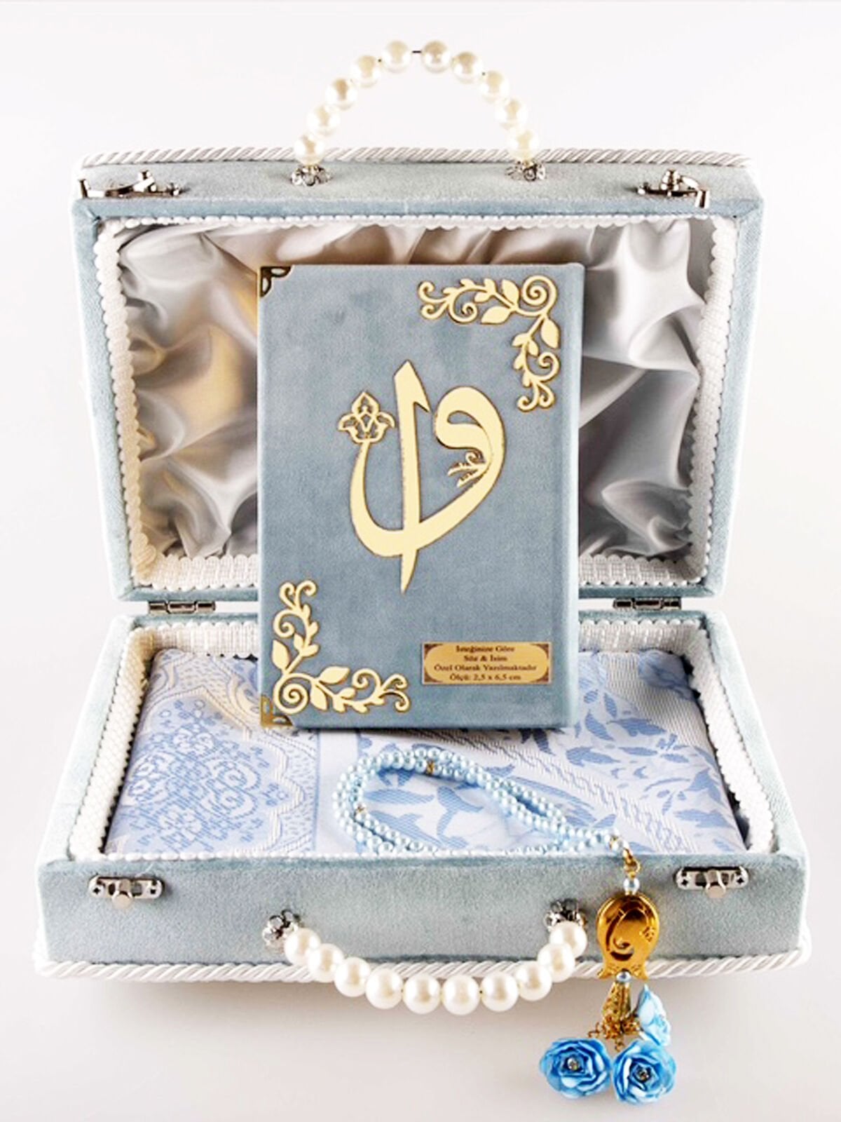 Çeyizlik-Hediyelik Çantalı Set-MAVİ