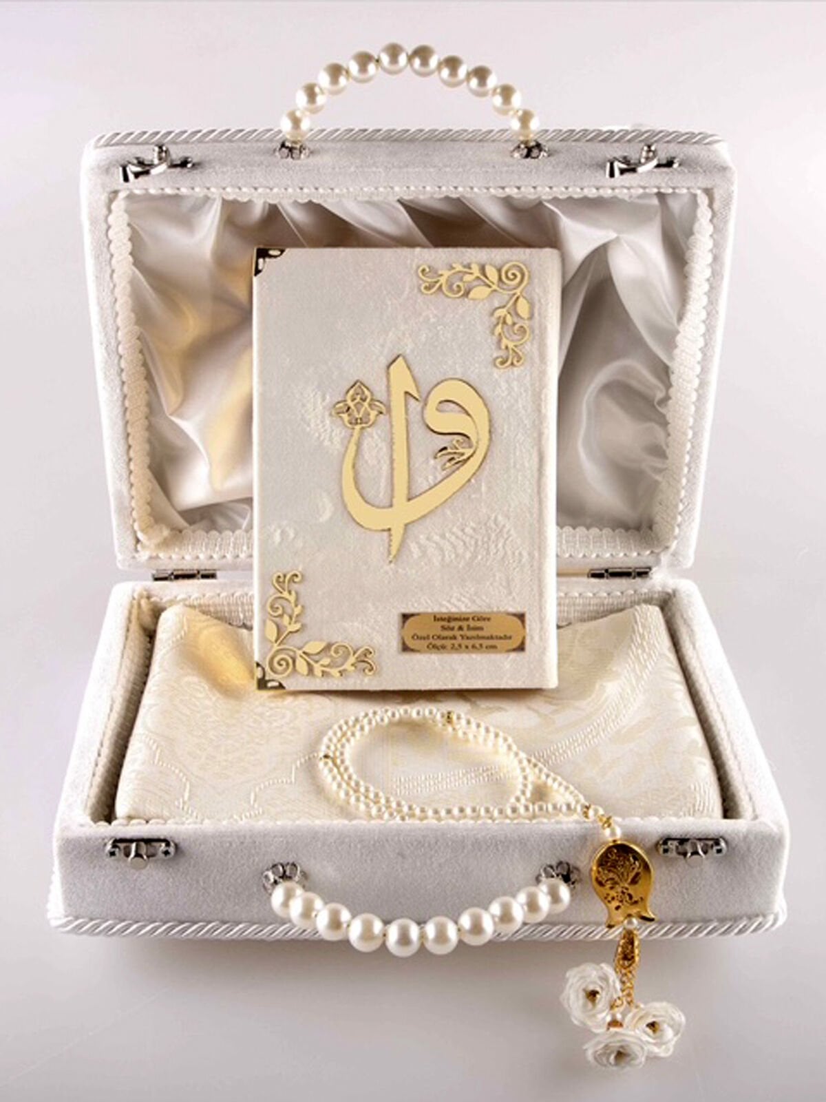 Çeyizlik-Hediyelik Çantalı Set-BEYAZ