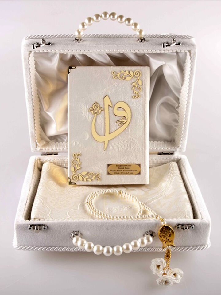 Çeyizlik-Hediyelik Çantalı Set-BEYAZ