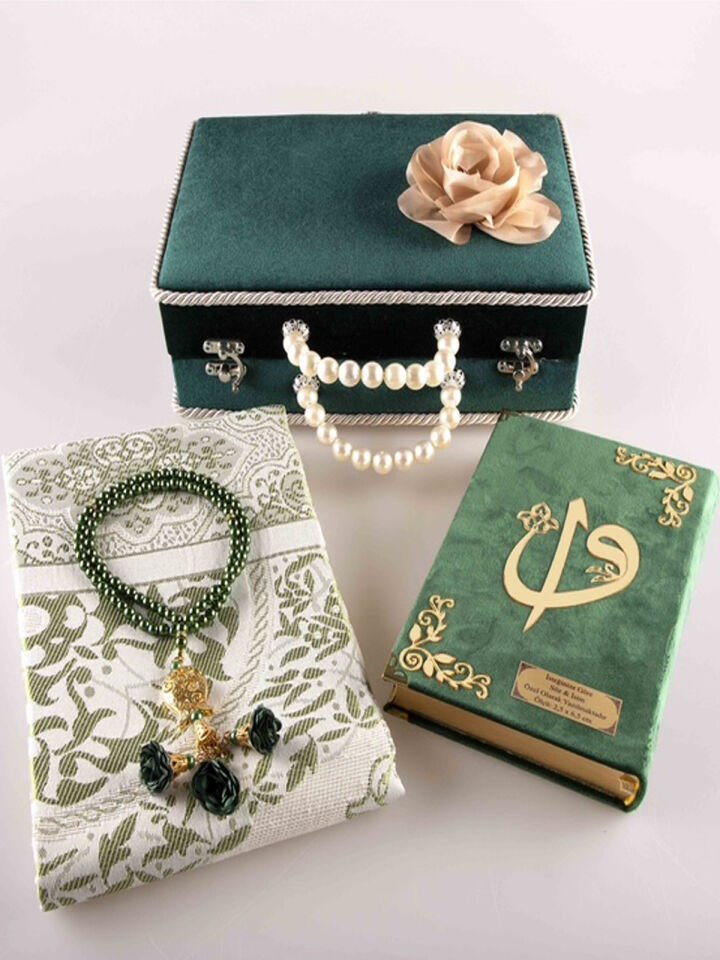 Çeyizlik-Hediyelik Çantalı Set-YEŞİL