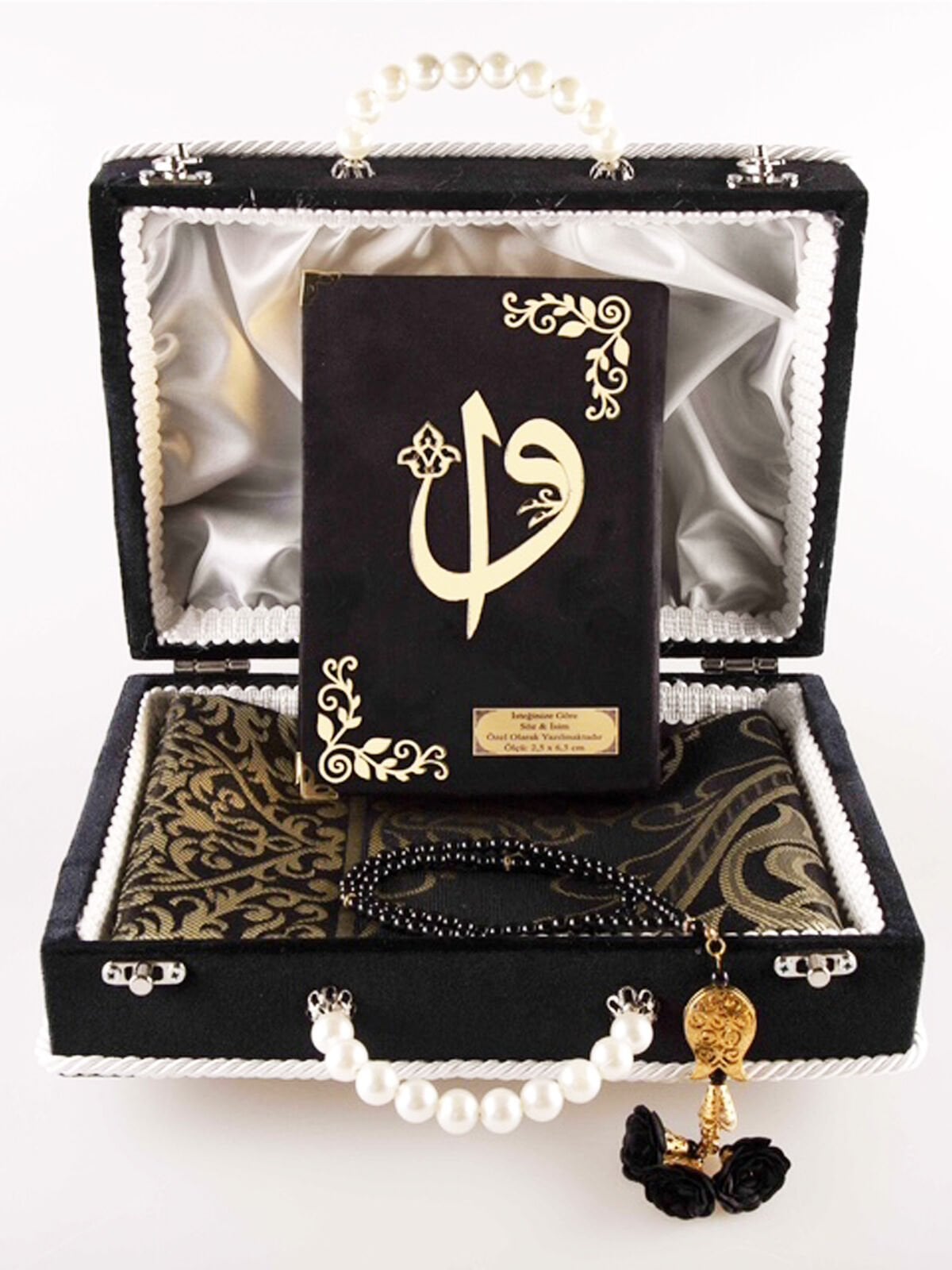 Çeyizlik-Hediyelik Çantalı Set-SİYAH
